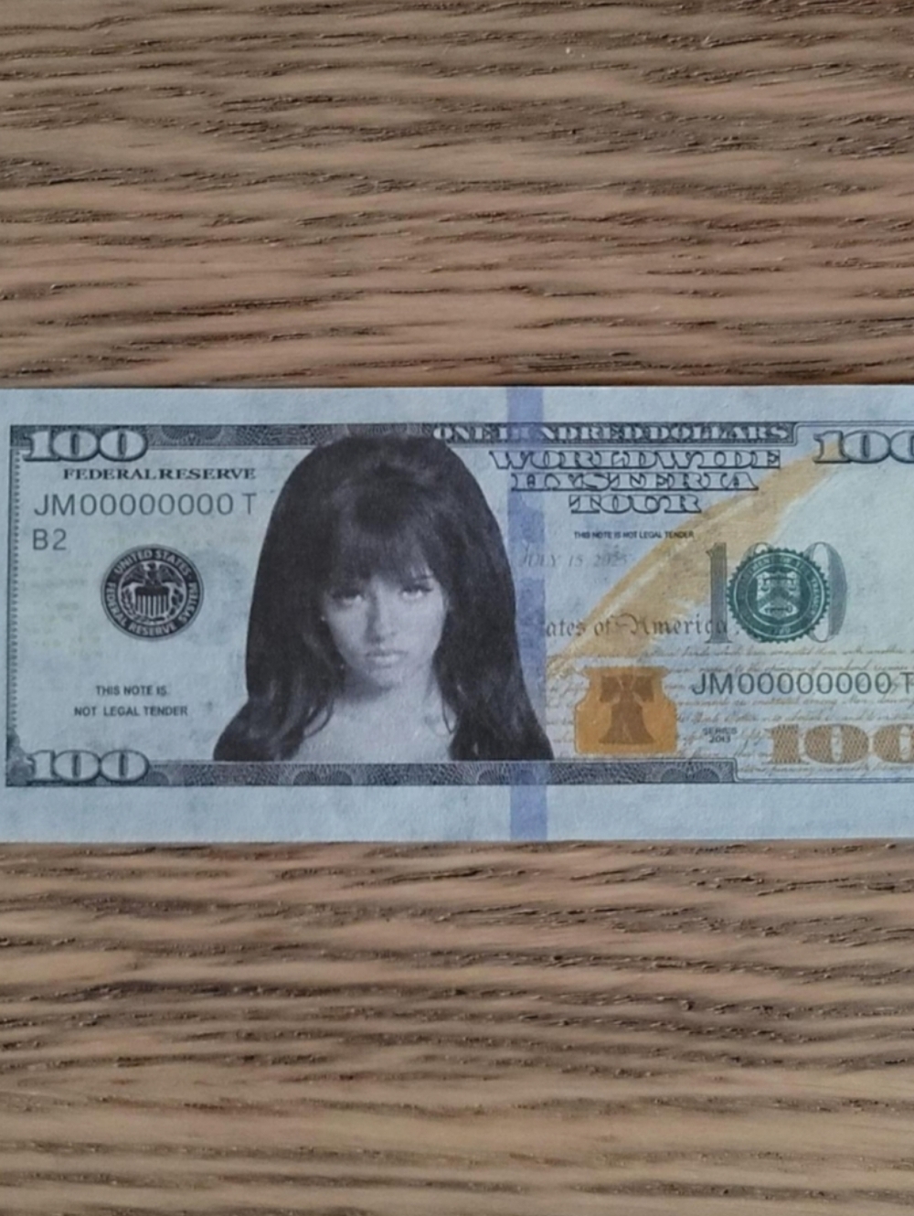 Jessie Murph 100 Dollar Bill Prop/Souvenir 2025